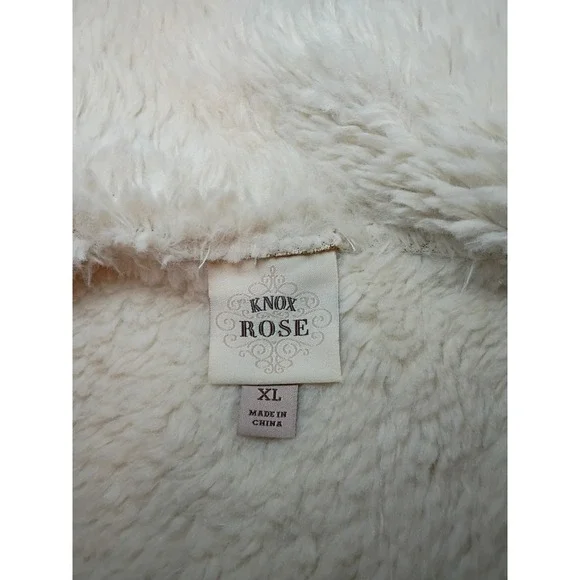 Knox Rose Brown Suede Faux Fur Sherpa Lined Soft Vest Womens XL Brown Western - Picture 2 of 8